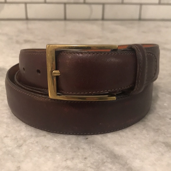 Trafalgar Leather Brown Belt Mens Size 38 Made in USA Classic - Picture 1 of 7